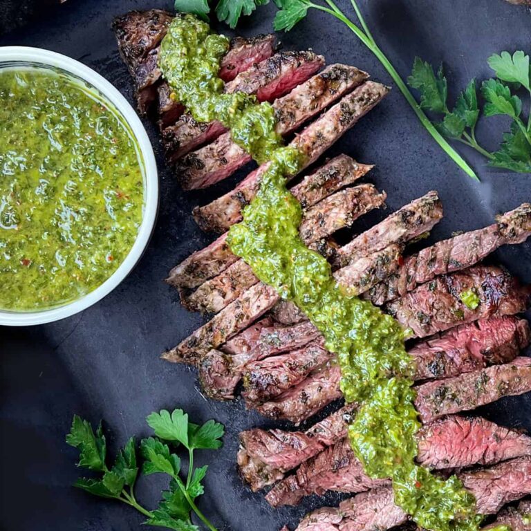 Perfectly Grilled Steak with Chimichurri Sauce